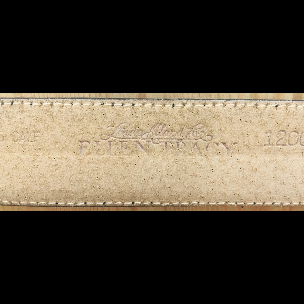 LINDA ALLARD ELLEN TRACY S BELT BUFFALO CALF 1.5” - Picture 3 of 5